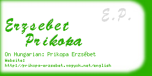 erzsebet prikopa business card