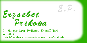 erzsebet prikopa business card